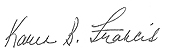 Image of Karen Francis' signature