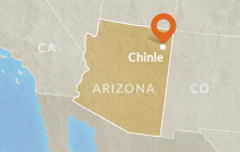 Image of map of Arizona showing Chinle